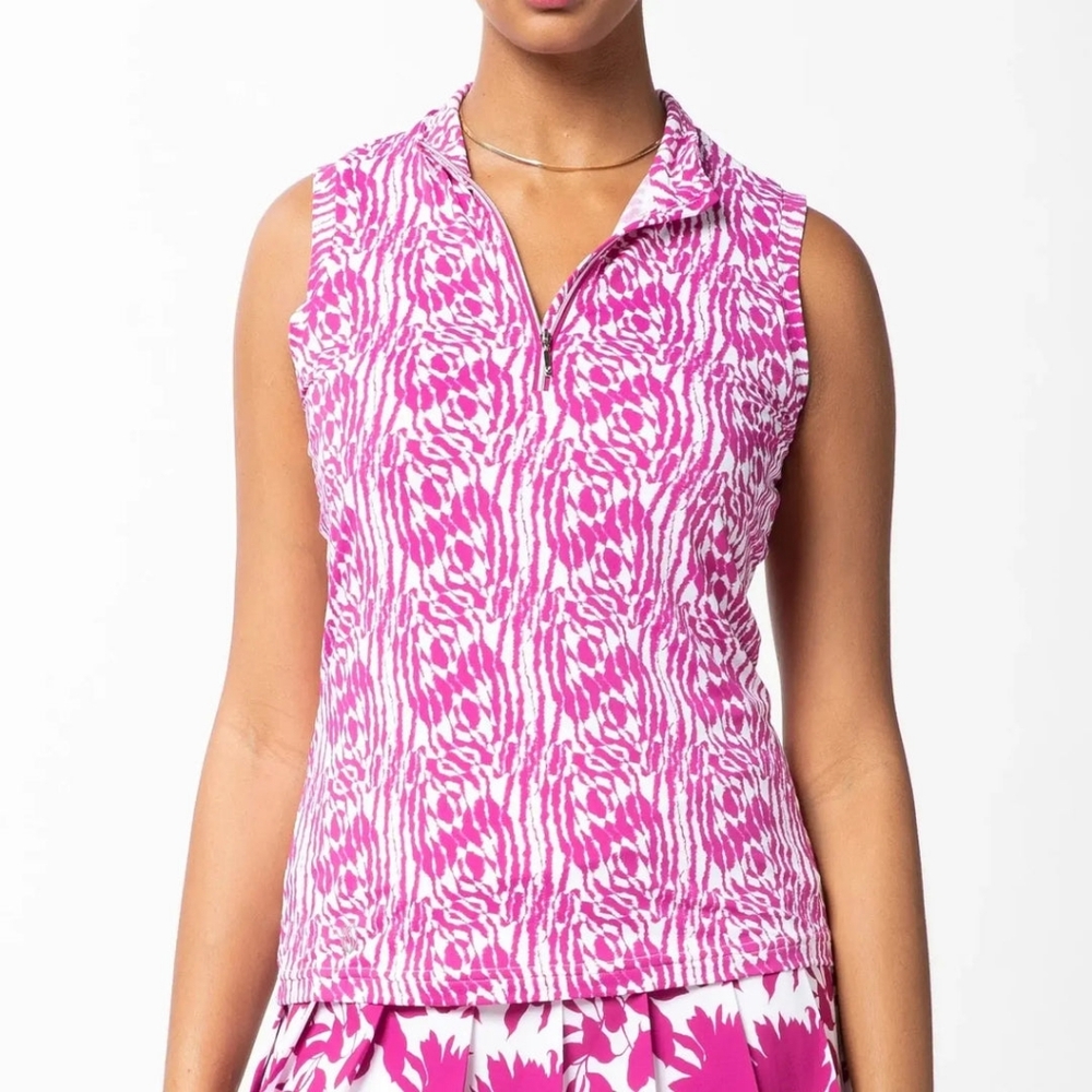GG Blue Iris Tiger Tess Top Size M